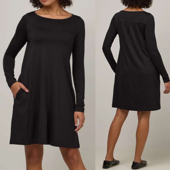 Wool& Dresses & Skirts - Wool& Rowena Swing Dress Merino Wool Black